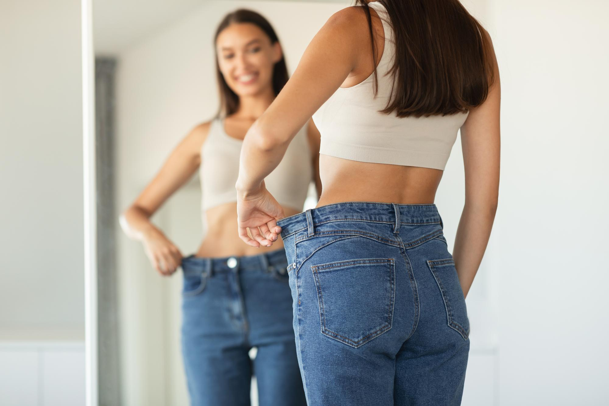 Healthy weight loss transformation